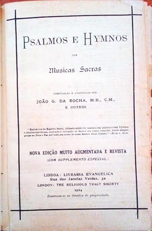 PSALMOS E HYMNOS COM MUSICAS SACRAS.