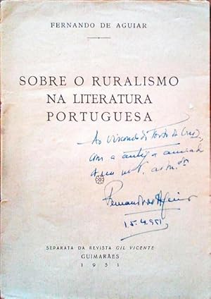 Imagen del vendedor de SOBRE O RURALISMO NA LITERATURA PORTUGUESA. a la venta por Livraria Castro e Silva