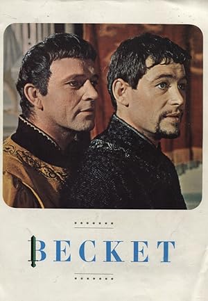 Seller image for BECKET : RICHARD BURTON, PETER O'TOOLE IN THE HAL WALLIS PRODUCTION With John Gielgud, Donald Wolfit. Directed by Peter Glenville; Screenplay by Edward Anhalt. Paramount Release for sale by Dromanabooks