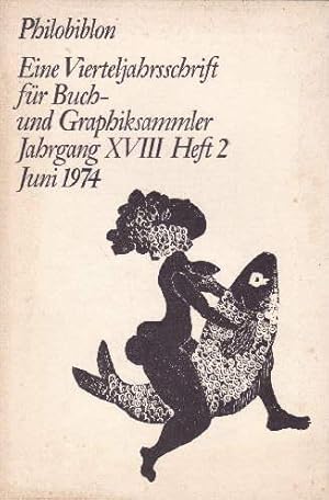 Imagen del vendedor de Eine Vierteljahresschrift fr Buch- und Graphiksammler. 18.Jahrgang, Heft 2. Mit 8 Tafeln. a la venta por Antiquariat Heinz Tessin