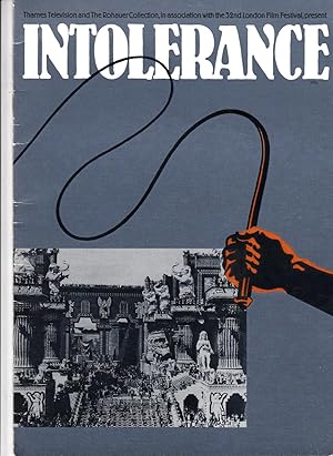 Intolerance ( D W Griffith) | Thames Silents Programme for 32nd London Film Festival November 1988