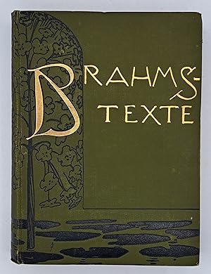 Image du vendeur pour Brahms-Texte. Vollstndige Sammlung der von Johannes Brahms componierten und musikalisch bearbeiteten Dichtungen. mis en vente par Musik-Antiquariat Heiner Rekeszus