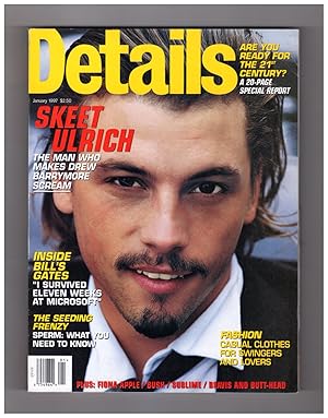 Seller image for Details Magazine - January,1997. Skeet Ulrich Cover; Bill Gates; Sperm - The Seeding Frenzy; Vince Vaughn; Dontae Jones; Bijou Phillips; DJ Shadow; Sublime; Gavin Rossdale for sale by Singularity Rare & Fine