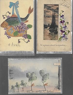 Cartes postales peintes ou dessinées
