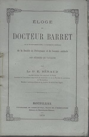 Éloge du docteur Barret