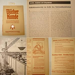 Seller image for Bcherkunde. Organ des Amtes Schrifttumspflege bei dem Beauftragten des Fhrers fr die gesamte geistige und weltanschauliche Erziehung der NSDAP. und der Reichsstelle zur Frderung des deutschen Schrifttums. Ausgabe B mit Gutachtenanzeiger. 12. Folge 1936, 3. Jahrgang * 3. R e i c h s a r b e i t s t a g u n g d e r R e i c h s s t e l l e z u r F  r d e r u n g d e s d e u t s c h e n S c h r i f t t u m s for sale by Galerie fr gegenstndliche Kunst