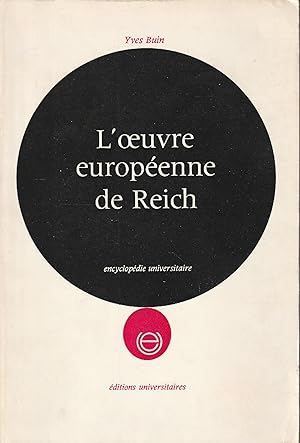 Image du vendeur pour L'oeuvre europ  enne de Reich mis en vente par Messinissa libri