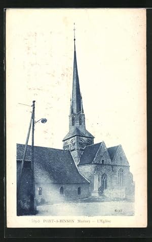 Carte postale Port-a-Binson, L`Eglise, vue de l'Église