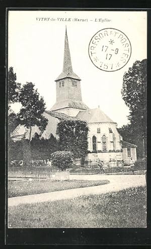 Carte postale Vitry-la-Ville, L`Eglise, vue de l'Église