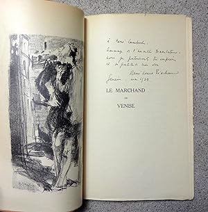 Le marchand de Venise. Comédie traduite de Shakespeare et adaptée par René-Louis Piachaud.