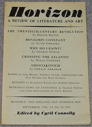 Image du vendeur pour Horizon : A Review of Literature and Art, vol. VI, no. 33, September 1942 mis en vente par Springhead Books