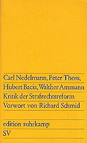 Bild des Verkufers fr Kritk der Strafrechtsreform. Vorwort von Richard Schmid [Broschur] zum Verkauf von Versandbuchhandlung Kisch & Co.