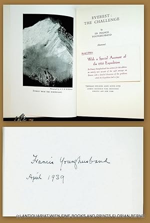 Bild des Verkufers fr Everest: the Challenge. (Second edition. With a special account of the 1936 expedition.). zum Verkauf von ANTIQUARIAT.WIEN Fine Books & Prints