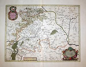 Image du vendeur pour Principatus Hennenbergensis." - Grafschaft Henneberg Schmalkalden Franken Karte map mis en vente par Antiquariat Steffen Vlkel GmbH