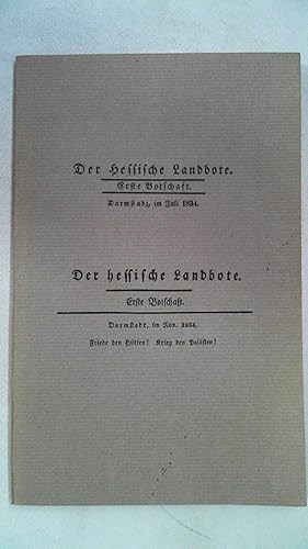 Immagine del venditore per Der hessische Landbote 1834, Neudruck beider Ausgaben mit einem Nachwort von Eckhart G. Franz. venduto da Antiquariat Maiwald