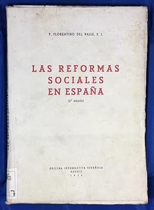 Immagine del venditore per Las reformas sociales en Espaa venduto da Els llibres de la Vallrovira