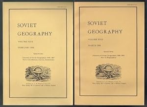 Volume XXIX, February 1988 + March 1988 [Special Issue: Directory of Soviet Geographers 1946-1987...