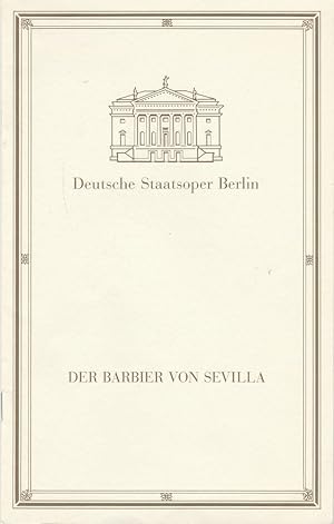 Imagen del vendedor de Programmheft Gioacchino Rossini DER BARBIER VON SEVILLA 1. Dezember 1994 Spielzeit 1994 /95 a la venta por Programmhefte24 Schauspiel und Musiktheater der letzten 150 Jahre