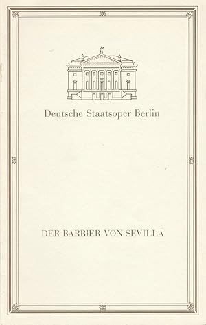 Imagen del vendedor de Programmheft Gioacchino Rossini DER BARBIER VON SEVILLA 14. Juni 1993 Spielzeit 1992 / 93 a la venta por Programmhefte24 Schauspiel und Musiktheater der letzten 150 Jahre