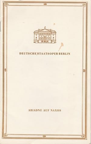 Image du vendeur pour Programmheft Richard Strauss ARIADNE AUF NAXOS 2. Mrz 1989 mis en vente par Programmhefte24 Schauspiel und Musiktheater der letzten 150 Jahre