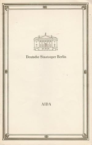 Seller image for Programmheft Giuseppe Verdi AIDA 14. Januar 1989 for sale by Programmhefte24 Schauspiel und Musiktheater der letzten 150 Jahre