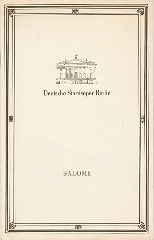 Imagen del vendedor de Programmheft Richard Strauss SALOME 4. Juni 1990 a la venta por Programmhefte24 Schauspiel und Musiktheater der letzten 150 Jahre