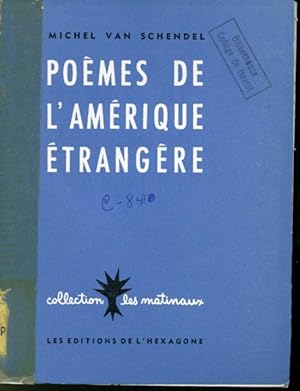 Bild des Verkufers fr Pomes de L'Amrique trangre zum Verkauf von Librairie Le Nord