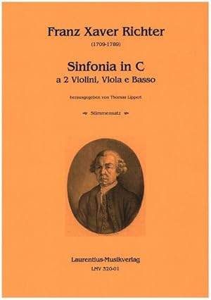 Bild des Verkufers fr Sinfonia in Cfr 10 Violinen, 3 Violas, 3 Violoncellos und 2 Kontrabasse : Stimmensatz (5-5-3-3-2) zum Verkauf von AHA-BUCH GmbH