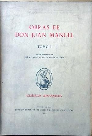 OBRAS DE DON JUAN MANUEL TOMO I