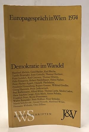 Seller image for Wiener Europagesprch 1974: Demokratie im Wandel. for sale by Der Buchfreund