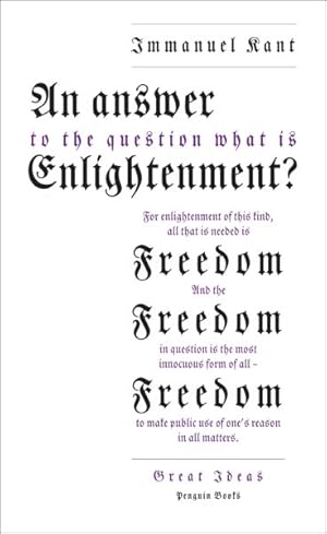 Seller image for Answer to the Question : What Is Enlightenment? for sale by GreatBookPricesUK