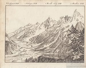 Verm. Gegenst. Tafel XLII. Landschaft. Berge Originalkupferstich