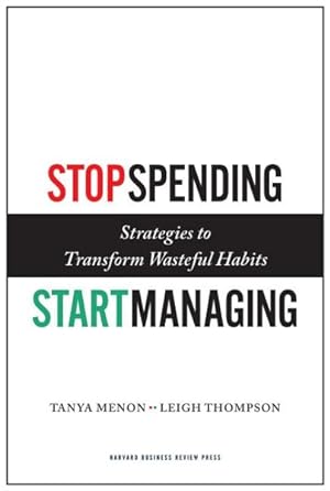 Seller image for Stop Spending, Start Managing : Strategies to Transform Wasteful Habits for sale by GreatBookPricesUK