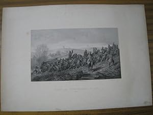 Transport eines Vierundzwanzigpfünders bei Dunth ( März ). Original-Lithographie. - Aus: Scenen a...
