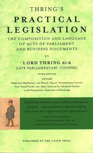 Seller image for Thring's Practical Legislation : The Composition and Language of Acts of Parliament and Business Documents for sale by GreatBookPricesUK