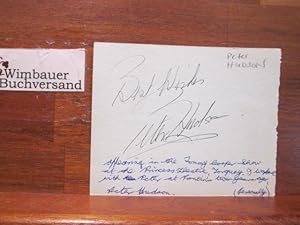 Bild des Verkufers fr Original Autograph Peter Hudson actor // Autogramm Autograph signiert signed signee zum Verkauf von Antiquariat im Kaiserviertel | Wimbauer Buchversand