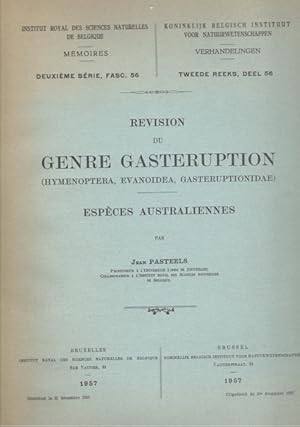 Revision du Genre Gasteruption (Hymenoptera, Evanoidea, Gasteruptionidae): Especes Australiennes