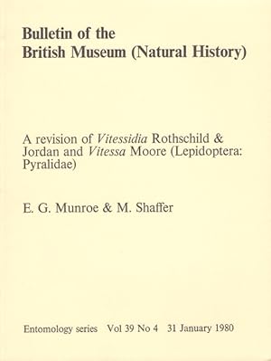 Image du vendeur pour A Revision of Vitessidia Rothschild and Jordan and Vitessa Moore (Lepidoptera: Pyralidae) mis en vente par PEMBERLEY NATURAL HISTORY BOOKS BA, ABA