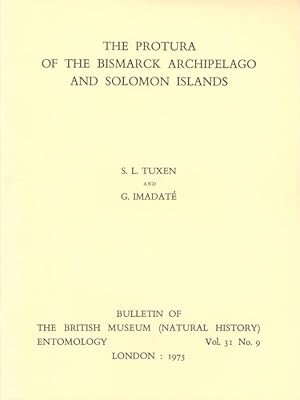 Imagen del vendedor de The Protura of the Bismarck Archipelago and Solomon Islands a la venta por PEMBERLEY NATURAL HISTORY BOOKS BA, ABA