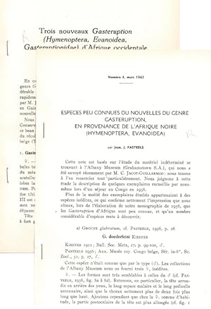 Immagine del venditore per Collection of 4 papers on Evanoidea (Hymenoptera). 1957-1962 venduto da PEMBERLEY NATURAL HISTORY BOOKS BA, ABA