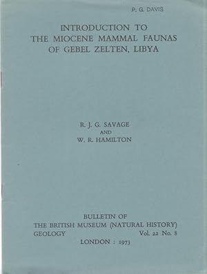 Imagen del vendedor de Introduction to the Miocene Mammal Faunas of Gebel Zelten, Libya a la venta por PEMBERLEY NATURAL HISTORY BOOKS BA, ABA