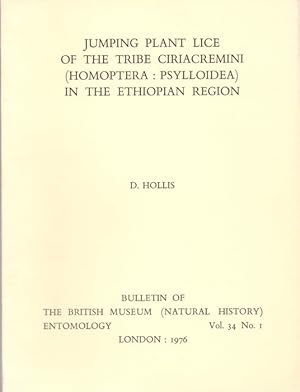 Bild des Verkufers fr Jumping Plant Lice of the Tribe Ciriacremini (Homoptera : Psylloidea) in the Ethiopian Region zum Verkauf von PEMBERLEY NATURAL HISTORY BOOKS BA, ABA