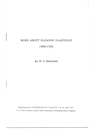 Seller image for More about Eleanor Glanville (1654-1708) for sale by PEMBERLEY NATURAL HISTORY BOOKS BA, ABA