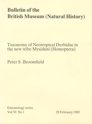 Bild des Verkufers fr Taxonomy of Neotropical Derbidae in the new tribe Mysidiini (Homoptera) zum Verkauf von PEMBERLEY NATURAL HISTORY BOOKS BA, ABA