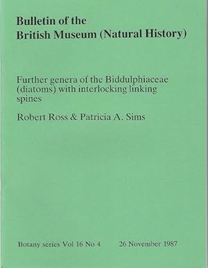 Bild des Verkufers fr Further Genera of the Biddulphiaceae (diatoms) with interlocking linking spines zum Verkauf von PEMBERLEY NATURAL HISTORY BOOKS BA, ABA