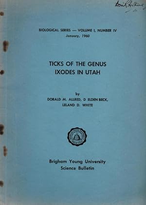 Immagine del venditore per Ticks of the Genus Ixodes in Utah venduto da PEMBERLEY NATURAL HISTORY BOOKS BA, ABA