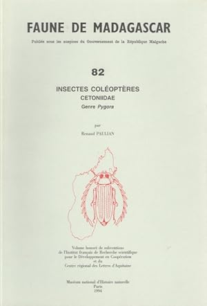 Bild des Verkufers fr Coleopteres Cetoniidae. Genre Pygora (Faune de Madagascar 82) zum Verkauf von PEMBERLEY NATURAL HISTORY BOOKS BA, ABA