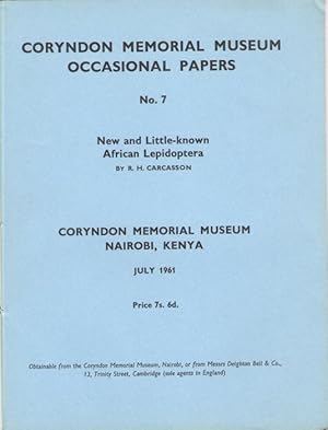 Imagen del vendedor de New and Little-known African Lepidoptera a la venta por PEMBERLEY NATURAL HISTORY BOOKS BA, ABA