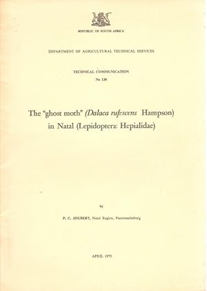 Image du vendeur pour The "Ghost Moth" (Dalaca refescens Hampson) in Natal (Lepidoptera: Hypialidae) mis en vente par PEMBERLEY NATURAL HISTORY BOOKS BA, ABA