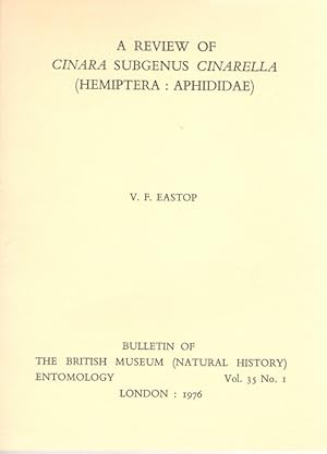 Bild des Verkufers fr A review of Cinara subgenus Cinarella (Hemiptera: Aphididae) zum Verkauf von PEMBERLEY NATURAL HISTORY BOOKS BA, ABA